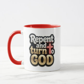 Taza Arrepentíos y volveos a DIOS - Cristiano