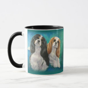 Taza arrogante del perro de aguas de rey Charles