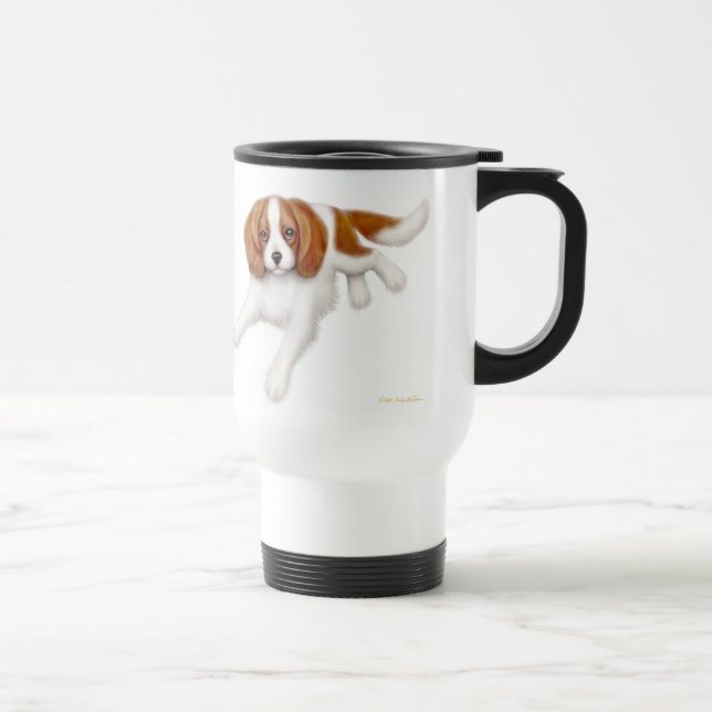 Taza arrogante del viaje del perro de aguas de rey (Derecha)