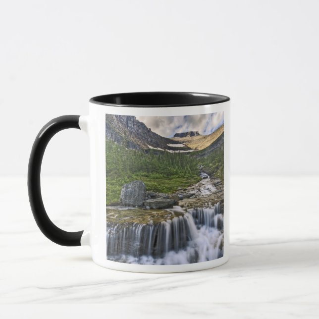 Taza arroyo en cascada, Parque Nacional Glacier, (Izquierda)