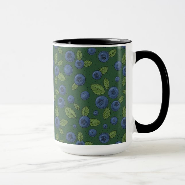 Taza Arroz azul en verde oscuro (Derecha)