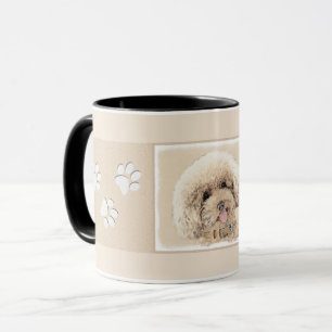Taza Arroz de juguete en miniatura de perro crema marró