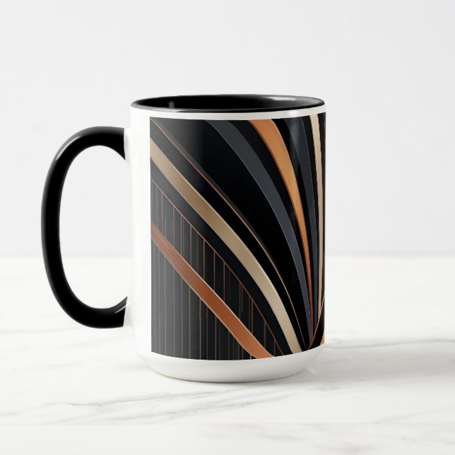 Taza Art Deco Metallic Geometric Elegance (Izquierda)