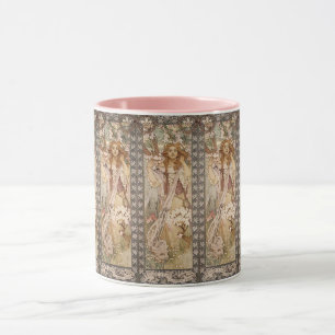 Taza Art nouveau alphonse mucha Juana de Arco