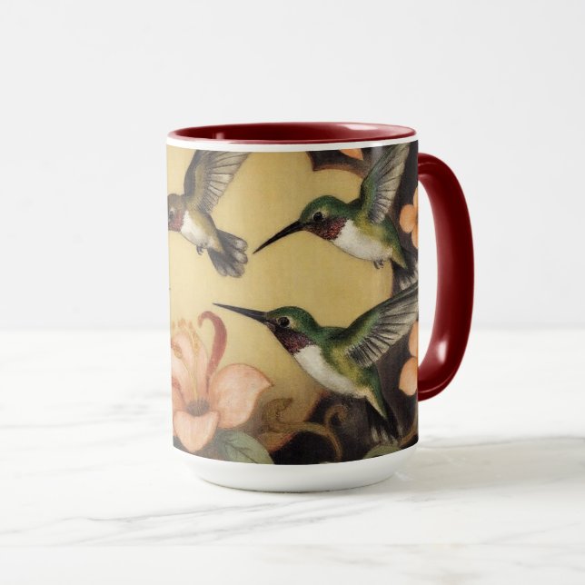 Taza Art Nouveau hummingbird tableau (Anverso derecho)