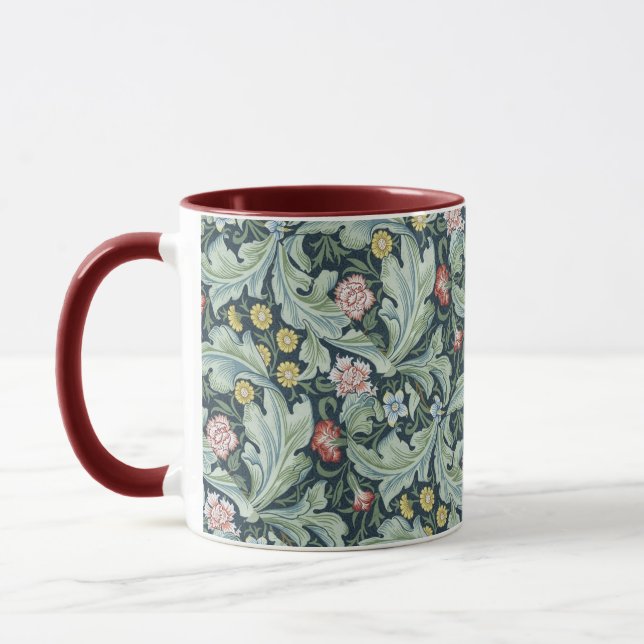 Taza Art Nouveau William Morris Leicester Flores Folia (Izquierda)
