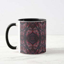 Taza Arte abstracto acuarela rojo oscuro rojo
