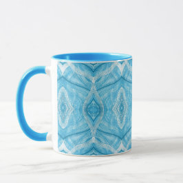 Taza Arte abstracto de acuarela azul Psychomachia