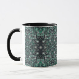 Taza Arte abstracto de acuarela verde oscuro Alturas