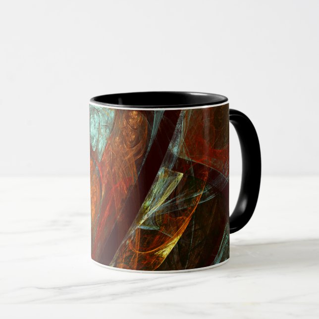 Taza Arte abstracto de división de tiempo (Anverso derecho)