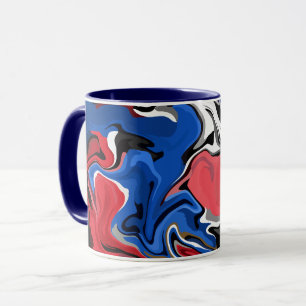 Taza Arte abstracto dinámico con colores atrevidos