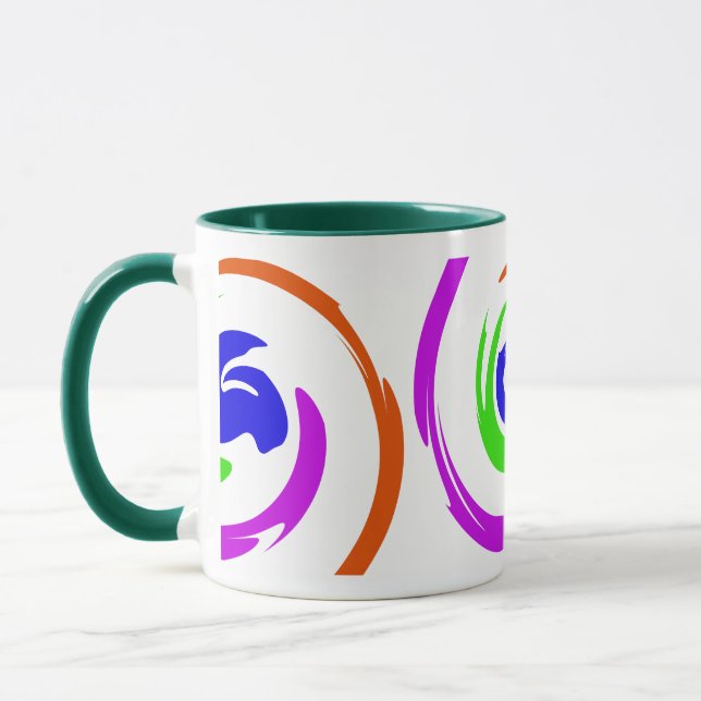Taza Arte abstracto Inspirador vibrante y colorido (Izquierda)
