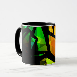 Taza Arte abstracto moderno graffiti poligonal geométri