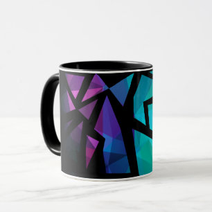 Taza Arte abstracto moderno graffiti poligonal geométri