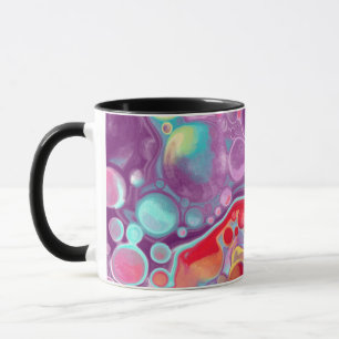 Taza Arte abstracto púrpura y azul