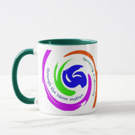 Taza Arte abstracto vibrante motivacional personalizado