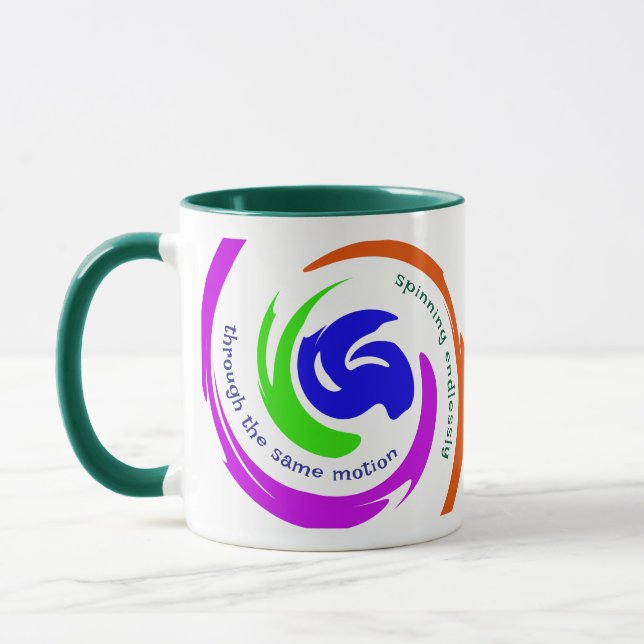 Taza Arte abstracto vibrante motivacional personalizado (Izquierda)