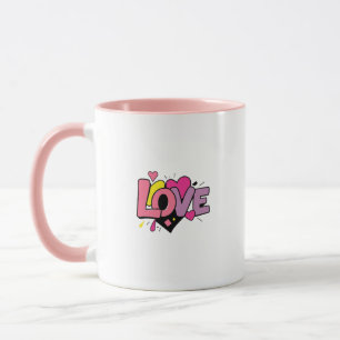 Taza Arte Acuarela Moderno del Día de San Valentín