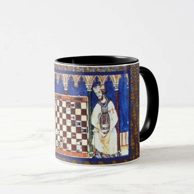 Taza Arte antiguo de café de ajedrez (Anverso derecho)