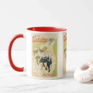 Taza Arte Antiguo Modernista, Bicicletas Gladiator Cycl