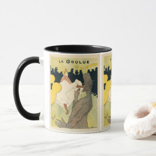 Taza Arte Antiguo Modernista, La Goulue por Toulouse La