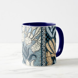 Taza Arte Antiguo Moderno, Flores de Iris de Jardín