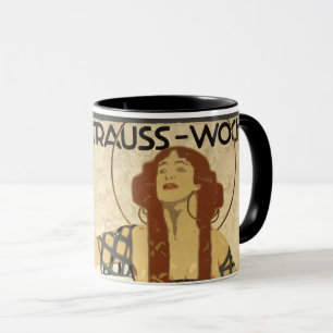Taza Arte antiguo Nouveau Semana de Richard Strauss, Mú