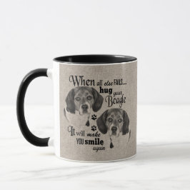 Taza Arte beagle cuando todo falla en las citas