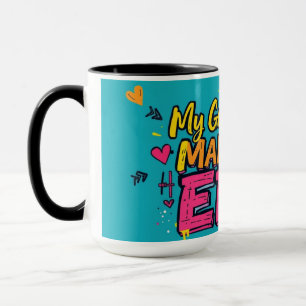 Taza Arte Callejero Día de los Abuelos con Corazón Gran