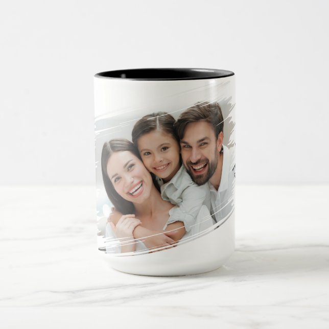 Taza Arte callejero moderno agrega tu foto amor abuelo (Centro)