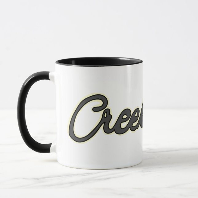 Taza Arte con el logotipo del Personalizado de Creekrat (Izquierda)