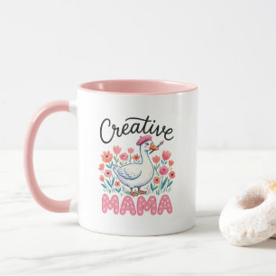 Taza Arte con palabras de mamá gansa creativa linda