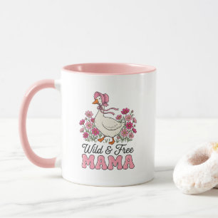 Taza Arte con palabras de Mamá gansa salvaje linda y li