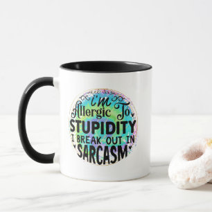 Taza Arte con palabras de sarcasmo divertido