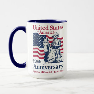 Taza Arte Conmemorativo del 250 Aniversario de los Esta