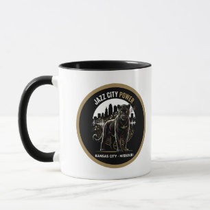 Taza Arte cultural del jaguar de Jazz City Power Kansas