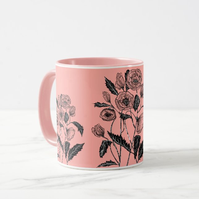 Taza Arte de amapola - (Anverso izquierdo)