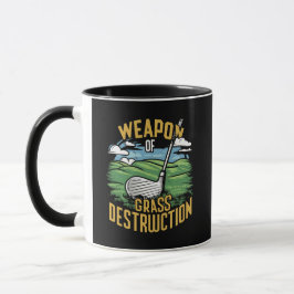 Taza Arte de Arma de Golf de Destrucción de Césped