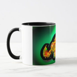 Taza arte de camaleón de selva tropical
