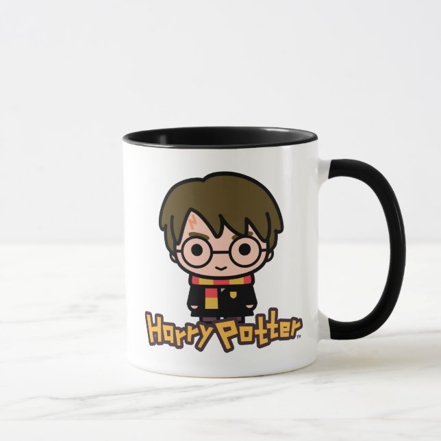 Taza Arte de caricaturas de Harry Potter (Derecha)