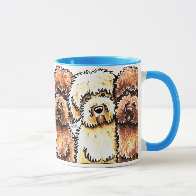 Taza Arte de chocolate amarillo Labradoodles (Derecha)