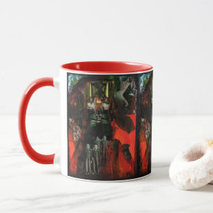 Taza Arte de collage de medios mixtos gótico surrealist