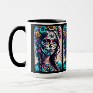 Taza Arte de Cráneo de Azúcar - Elegancia urbana