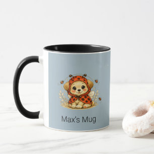 Taza Arte de disfraz de mariquita perrito caprichoso vi