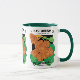 Taza Arte de etiqueta de paquete de semillas vintage, f