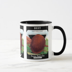 Taza Arte de etiqueta de paquete de semillas vintage, v
