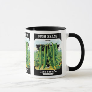 Taza Arte de etiqueta de paquete de semillas vintage, v