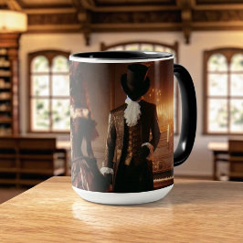 Taza Arte de fantasía victoriana Steampunk Mascarada