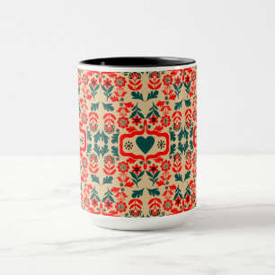 Taza Arte de flores abstractas boho