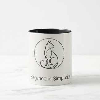 Taza Arte de Gato Minimalista en Línea - Colección de M
